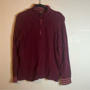 Exofficio Maroon Quarter Zip Sweater